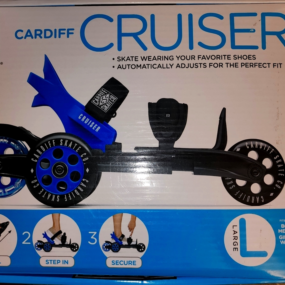 Cardiff cruiser adjustable strap on skates from boys 4 to men's 13